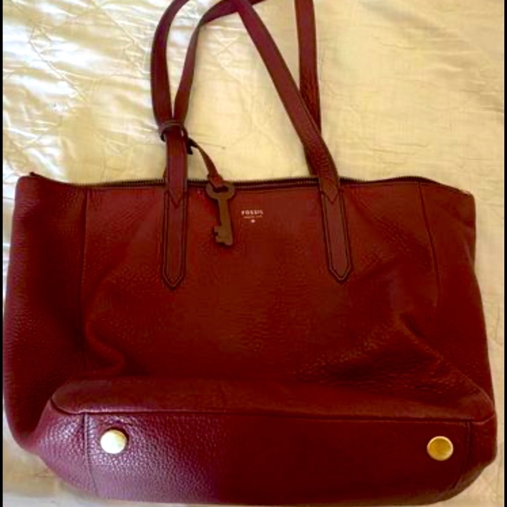 Fossil burgundy purse